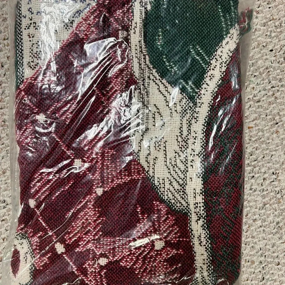 Christmas Santa Goodwin Weavers Throw Blanket 58" x 48" 100% Cotton Afghan USA - Picture 9 of 9